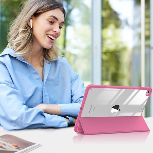 Fintie Hybrid Slim Case for iPad Mini 5 2019 / iPad Mini 4 - [Built-in Pencil Holder] Shockproof Cover with Clear Transparent Back Shell for iPad Mini 5th Generation 7.9 Inch, Rose Gold in Saudi Arabia
