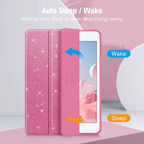 Fintie Hybrid Slim Case for iPad Mini 5 2019 / iPad Mini 4 - [Built-in Pencil Holder] Shockproof Cover with Clear Transparent Back Shell for iPad Mini 5th Generation 7.9 Inch, Rose Gold in Saudi Arabia