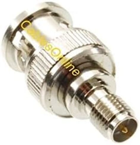 Cablesonline ، 2 عبوة RP-SMA أنثى مع دبوس الذكور إلى BNC Male Plug RF CoAxial Adapters ، RF-S123-2 in Kuwait