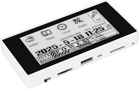 Mini E-Book Reader 2.66 Inch Display Ink Screen E Reader Devices for Viewing TXT & EPUB Files with Backlit, Dark Mode, Modify Font Size, Automatic Page Flipping Function, Alarm Clock (Black Panel) in Saudi Arabia