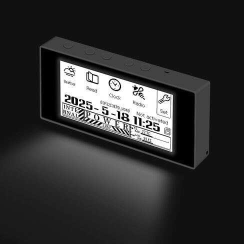 Mini E-Book Reader 2.66 Inch Display Ink Screen E Reader Devices for Viewing TXT & EPUB Files with Backlit, Dark Mode, Modify Font Size, Automatic Page Flipping Function, Alarm Clock (Black Panel) in Saudi Arabia