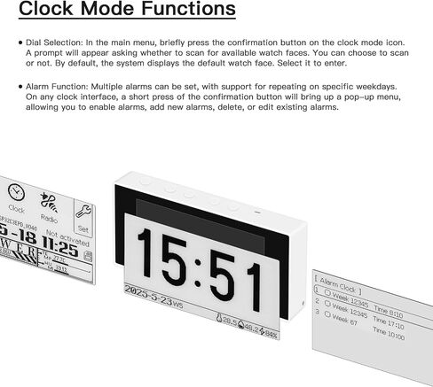 Mini E-Book Reader 2.66 Inch Display Ink Screen E Reader Devices for Viewing TXT & EPUB Files with Backlit, Dark Mode, Modify Font Size, Automatic Page Flipping Function, Alarm Clock (Black Panel) in Saudi Arabia