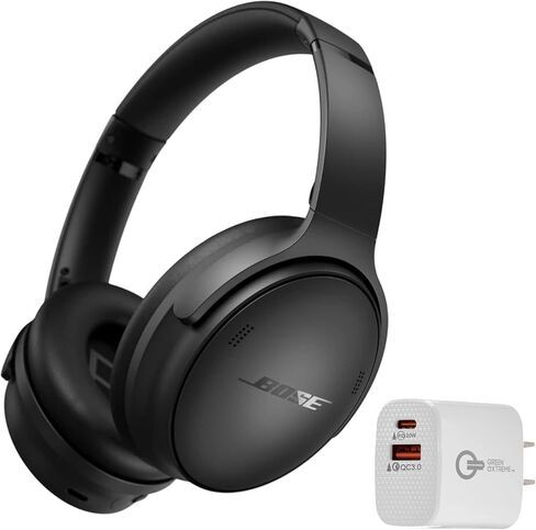 سماعات Bose QuietComfort Bluetooth وسماعات الرأس اللاسلكية مع إلغاء ضوضاء الأذن و MIC ، + Green Extreme 20W Charger 2-Port (Black) in Saudi Arabia