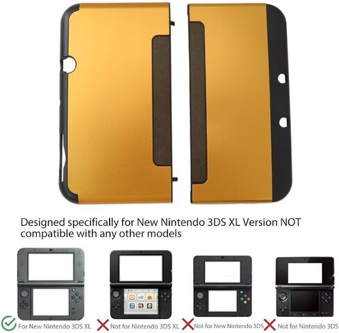 حامي الصلبة الصلبة لنسخة Nintendo 3DS LL XL 2015 ، غطاء جلدي للوحدة في الحامي ضد المخاطر والخدوش اليومية - الأزرق in Kuwait