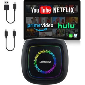 Magic Box 3.0 Pro-Qualcomm Snapdragon Multi-Core ، دعم Netflix/YouTube/Hulu/Prime Video/256g TF Card وما إلى ذلك ، مربع الفيديو المتدفق مع محول Carplay و Android Auto