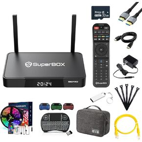 2025 S6 Pro Smart Tv Box,4G RAM + 32G eMMC,6K S5 Pro Upgrade HD, IR Remote with Voice Command and TV Control Premium HDMI Cable, Authorized Seller