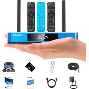 Super Box S6MAX Android 12 TV Streaming Media Player，App Store，WiFi 6K with Bluetooth，64G Tf,Multiport Hub，Android TV Box with Voice Remote Control and Quad-core Smart,4GB DDR3 ，Android Box TV