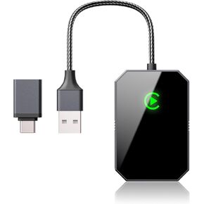Android Auto Wireless CarPlay Adapter, Mini Wireless Car Play Adapter, Includes USB-A to USB-C Dongle, Converts Wired to Wireless, Plug & Play Carplay Dongle for Android 11 and Above