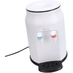 Compact Countertop Top Loading Hot Cold Water Dispenser with Immediate Hot Water Function, Suitable for Large or Small Buckets, for Dormitory Office Home