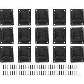 HARFINGTON 15pcs Battery Holder Wall Mount Dock Rack Tool Holder for 14.4/18V Battery,Black
