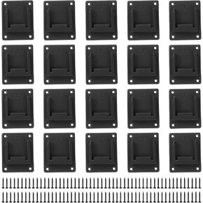 HARFINGTON 20pcs Battery Holder Wall Mount Dock Rack Tool Holder for 14.4/18V Battery,Black