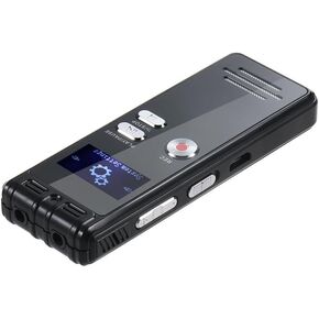 Upgraded 8GB Voice Recorder with Playback | Professional HD Noise Cancelling | 800 Hours Recording | MP3 Function & Voice Activation for Interviews/Classes