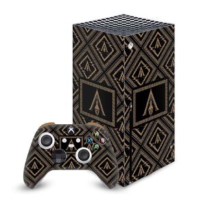 تصاميم قضية الرأس مرخصة رسميًا Assassin's Creed Kassandra Vine Odyssey Artssey Vinyl Desconser Skin Skin Cover متوافقة مع وحدة التحكم Xbox Series X وحزمة التحكم