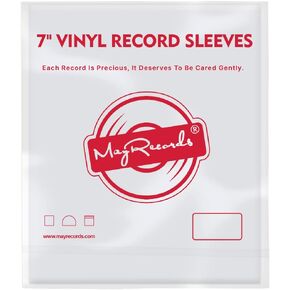 sdroceRyaM 50pcs 10 inch Vinyl Record Outer Sleeves with Flap Clear Plastic Vinyl Record Sleeves Storage Protector for 78 RPM SP Reocrd Album Covers