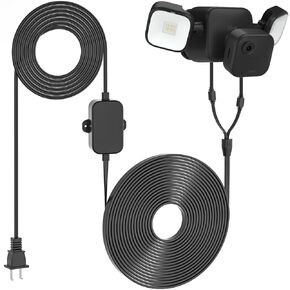 UYODM Power Cable for Blink Outdoor 4/(3rd Gen) Floodlight +Blink Outdoor Camera, 20Ft/6m Weatherproof Cable Power Your Blink Floodlight Cam Continuously Black (Floodlight & Camera NOT Included)