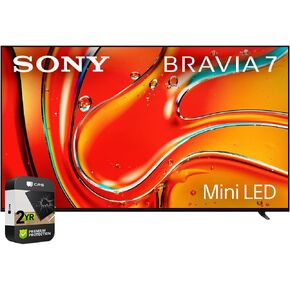 Sony K65xr70 Bravia 7 65 بوصة 4K HDR SMART QLED TV 2024 (متجدد) باقة مع حزمة حماية محسّنة 2 سنة