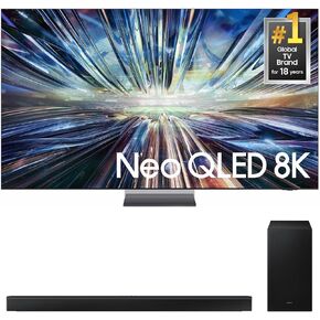 Samsung QN65QN900DFXZA 65 Inch Class QN900D Neo QLED 8K Smart TV with a Samsung HW-Q990D 11.1.4ch Soundbar with True Dolby Atmos Sound (2024)