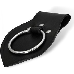 Armory Replicas - Ring Leather Universal O-Ring Medieval Style Axe Holder Belt Frog - Hand Crafted Genuine Leather Costume Weapon Holster Holder