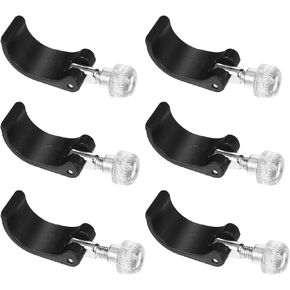 6 Pack Trekking Poles Quick Flip Pole Clamps with Nut Screws, 3 Size Trekking Poles Clamp Replacement Locking Clips Climbing Pole External Lock for Hiking Walking Camping Mountaineering