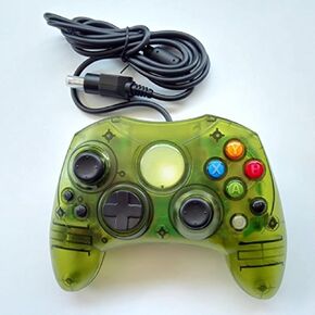 Donop Clear Yellowgreen Wired Controller for Xbox,s-type Shock Vibration Feedback Motors Game Pad Game Joysticks Gaming Controller Joypad Gamepad Console Controller