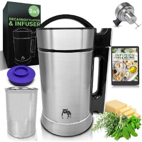 2 in 1 Decarboxylator and Infuser, Butter Maker Machine, Oil Infuser Machine, Butter Churner Electric, Gummy Maker, Perfect Results Everytime, Includes Recipe EBook
