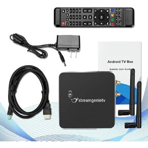 StreamGenie 2.0 TV Stream Box by FreeStream, with Dual WiFi Antenna and Remote, with New StreamGenie 2.0 Software