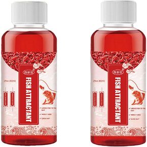 Fish Attractant Red Worm Liquid，2PCS 60ml Red Fish Cat Fish Bait，Professional-Grade Formula for Bass, Walleye and Catfish, Tilapia, Carp in Saudi Arabia