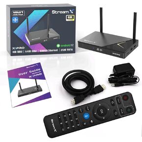 أحدث 2024 Streamx X1 Pro (4GB + 32GB) مع Android 12 و Bluetooth Voice Remote