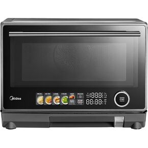Midea 4-in-1 Multifunctional Microwave Steam Oven, Combo Air Fryer, Steamer & Microwave Oven, 32 Auto Functions, Adjustable Power and Temperature, Color Screen Touch Control, 0.9CU.FT./23L