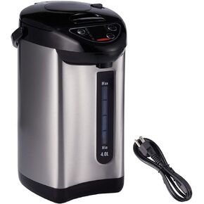 Happybuy 4L Hot Water Dispenser, Adjustable Temperature Boiler, 304 Stainless Steel Countertop Heater, 3-Way Dispense for Tea, Coffee & Baby Formula, 135 oz, Silver