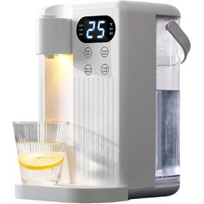 Instant Hot Water Dispenser, 2000W Electric Kettle with 3L Removable Water Tank and Drip Tray, 13 Timer Settings, 3 Water Volume Selections, Digital Touch Screen White
