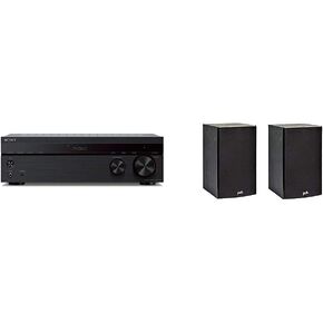 Sony STRDH190 2-ch Stereo Receiver with Phono Inputs & Bluetooth & Polk Audio T15 100 Watt Home Theater Bookshelf Speakers (Pair) - Premium Sound at a Great Value | Dolby and DTS Surround