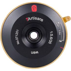 7artisans 35 مم f5.6 إطار كامل للتركيز اليدوي متوافق مع لايكا M-Mount for Leica M,M10,M240M-P240,M-TYP246,M-P,M 262,M7(فضي أسود) in Kuwait