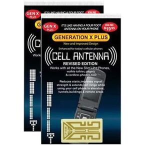 Harper Grove Internal Antenna Signal Reception Booster, 2 Pack, for Cell Phone Radio Tablet Pager PDA Cordless Home Phone Walkie Talkie Smartphone