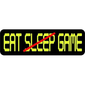 StickerTalk Eat No Sleep Game Video Gaming Vinyl Sticker, 10 inches by 3 inches