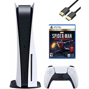 PlayStation 5 DISC الإصدار PS5 Console Bundle مع Marvel's Spider-Man (متجدد)