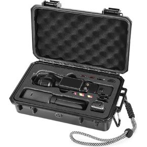 STARTRC PHOTO Waterproof Hard Case for DJI Osmo Pocket 3 Accessories Shockproof Box with Side Handle,Portable Paracord Customize Lining for Camera, Grip, Tripod, Mic