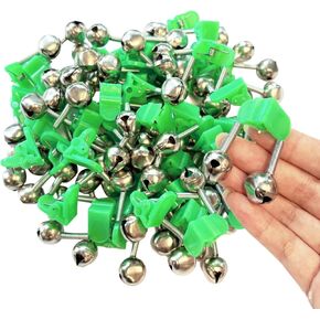 50PCS Fishing Bells, Dual Alert Fishing Bells for Rods, Clip on Fishing Rod Fishing Bells for Night Fishing, Ice Fishing