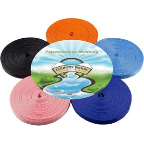 Country Brook Design - 1/2 Inch 10 Yards of 5 Colors Polypro Webbing #2