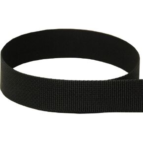USA Made 1" Black Nylon Webbing - 50 Yard Spool