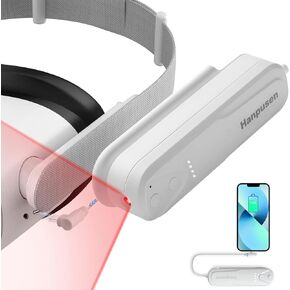 Hanpusen Battery Pack with Ir Light for Oculus Quest 2, Ir Illuminator Infrared Light with 5000mAh Charger for Quest 2 Accessories, Enhance Tracking in Dark Extended 2-4 Hours Play Time