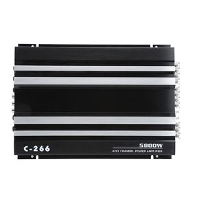 Tbest Car Amplifier, 5800W 12V High Power, 4 Channels, Aluminum Alloy, Hi Fi Portable Stereo Sound Subwoofer
