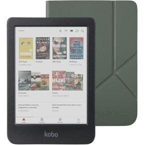 Kobo Clara Colour eReader with Case Bundle (Black SleepCover, Case + AC Bundle)