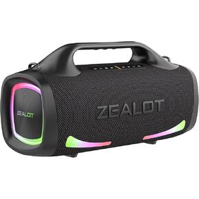 ZEALOT Bluetooth Speaker, 110W Peak(100W) Booming Sound Speakers Wireless, Dual Pairing, XBass, Bluetooth 5.3, 24000mAh Power Bank, Portable Outdoor Waterproof Speaker for Camping, Beach and Party