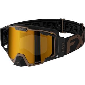 عدسة FXR Pilot LE Snow Goggle ذات طبقة مزدوجة مضادة للضباب والخدش برونزية - برونزية HD/Inferno - مقاس واحد