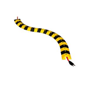 UltraTech 1800 Ultra-Sidewinder Cable Protection System with Endcaps, 40 Length x 3 Width x 3/4 Height, Black and Yellow, Small