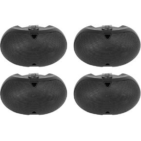 Rockville (4) D4-70 Black Dual 4" 70v Commercial/Restaurant Wall Mount Speakers