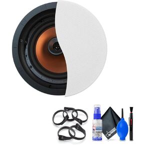 Klipsch CDT-5800-C 2-Way Pivoting in-Ceiling Loudspeaker (CDT-5800-C) Bundle Including: Cable Ties, Cleaning Kit