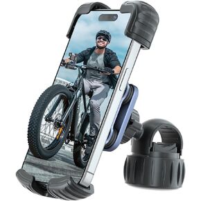 Hiboy Motorcycle Phone Mount Holder - Upgrade Vibration Dampener - 360° Rotatable Bicycle Phone Holder, Bike Scooter Handlebar Phone Clip for 5.1" - 6.8" Smartphones