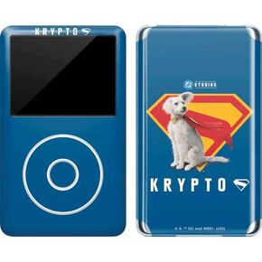 Skinit Decal MP3 Player Skin Compatible with iPod Classic (6th Gen) 80GB - Officially Licensed Superman 2025 Superman & Krypto Watch The Earth Design